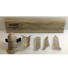 Комплектующие к плинтусу WIMAR 809 Дуб эллора