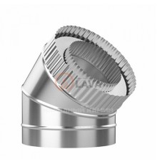 Сэндвич-отвод LAVA 150/220-45гр. нерж/оцин. (0.5)