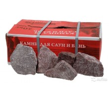 Камни для бань и саун Малиновый кварцит 20 кг