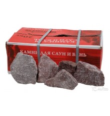 Камни для бань и саун Малиновый кварцит 20 кг