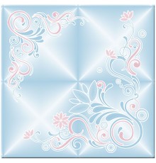Плитка потолочная 50*50 2кв.м Баллада 2/3 голубая