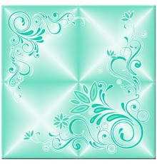 Плитка потолочная 50*50 2кв.м Бегония 7 салатовая
