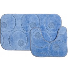 Коврик комплект в+т  HomeElit, голубой 0.6*1.0м