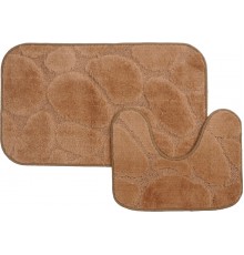 Коврик комплект в+т  HomeElit, коричневый 0.6*1.0м