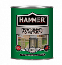 Hammer эмаль по мет. гл. белый 0.9кг