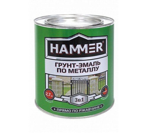 Купить Hammer грунт-эмаль по мет. зелёный 2.7кг в Любани Купить Hammer грунт-эмаль по мет. зелёный 2.7кг в Любани