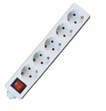 Колодка Розеточная 5-ая с/з кнопка/нар.16А Белая SQ1806-0037
