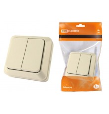 Выключатель нар 2-кл IP20 10A Сл.Кость SQ1801-0004