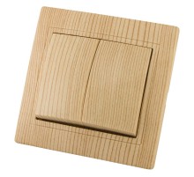 Выключатель 2-кл внутр.10А IP20 Сосна  SQ1814-0202
