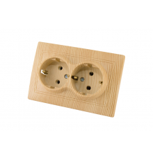 Розетка 2-я внут.16A IP20 с/з Сосна SQ1814-0214