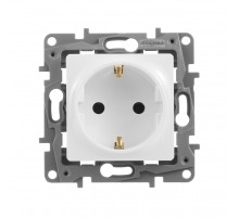 Розетка 1-я внут.с/з со шторками 16А IP20 Белая 12-2102-01