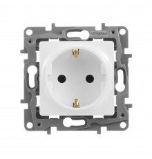 Розетка 1-я внут.с/з со шторками 16А IP20 Белая 12-2102-01