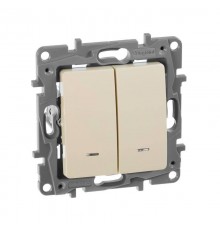 Выключатель 2-кл.внут.16А IP20 Сл.Кость 12-1004-02 