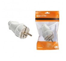 Вилка Белая прямая с/з 16А IP20 SQ1806-0003
