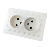 Розетка 2-я внут.16A IP20 б/з Белая SQ1814-0013