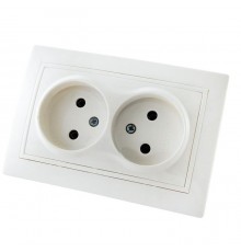 Розетка 2-я внут.16A IP20 б/з Белая SQ1814-0013