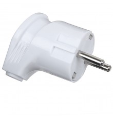 Вилка Белая угловая с/з 16А IP20 SQ1806-0007