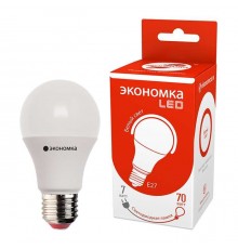 Лампочка экономика Eco LED 7W A60 E27 Т.свет