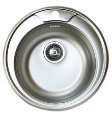 Мойка врезная круг.d-49 0.6*160 1/2+сифон L-449 нерж.стали