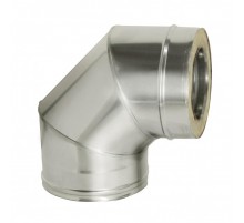 Сэндвич-отвод LAVA 115/180-90гр. нерж/оцин. (0.5)