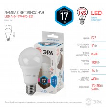 ЭРА Лампа светодиодная Е27 17Вт A60-17W-840-E27